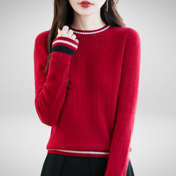 Amalia | Classic Elegance Red Sweater