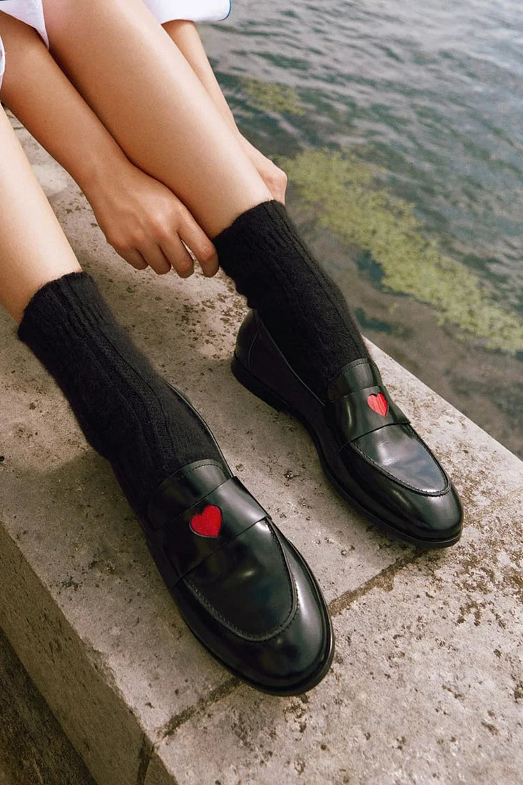 CLASSIC LOAFER WITH HEART DETAIL