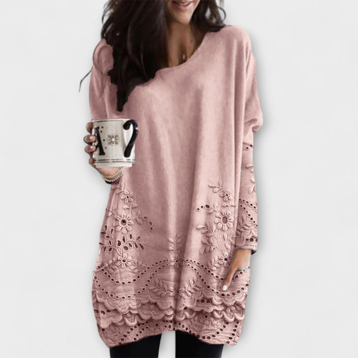 Riley – Embroidered Printed Sweater