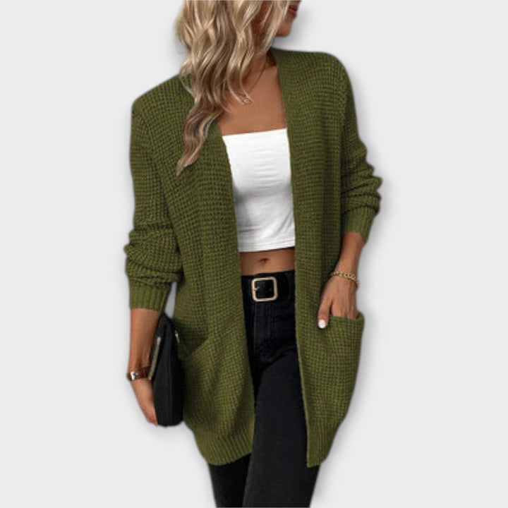 Nancy - pocketed comfortable knitted cardigan