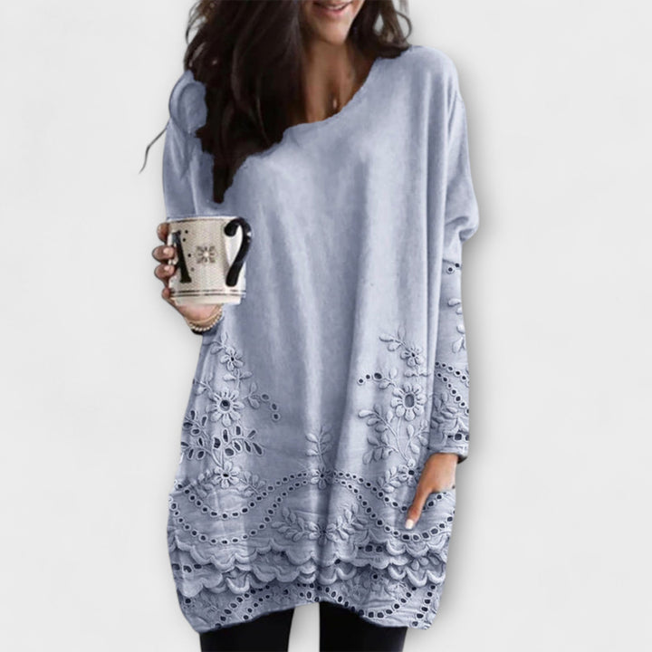 Riley – Embroidered Printed Sweater