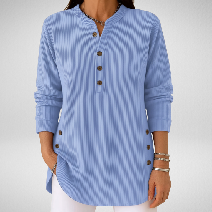 Colette | Long Cozy Sweater with Refined Buttons