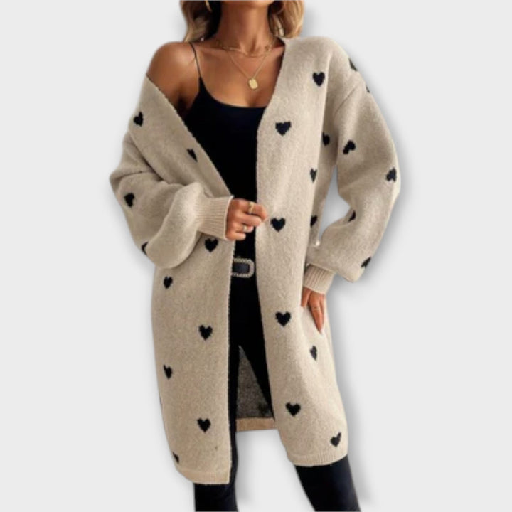 Julia - Heart Patterned Cardigan