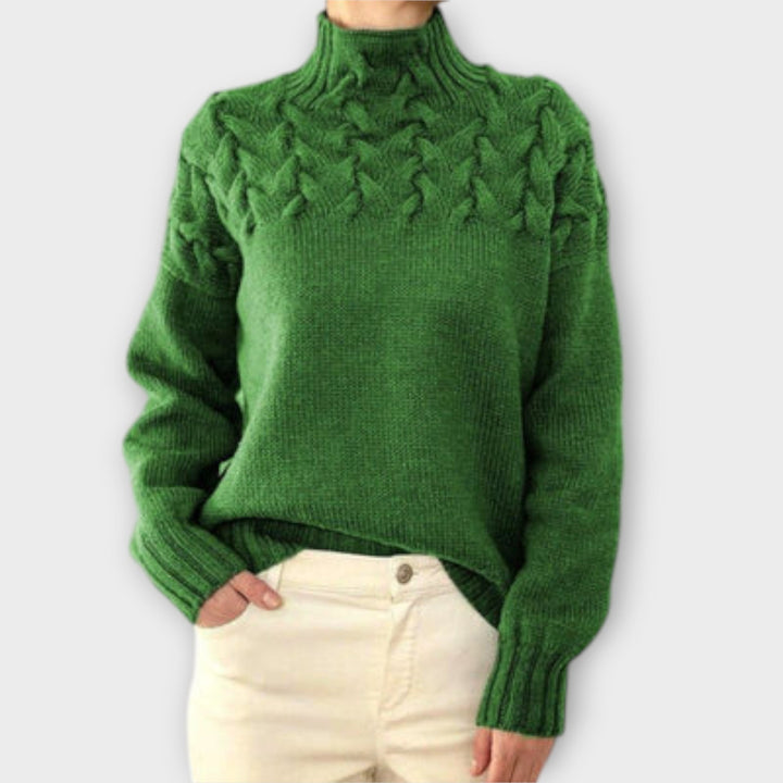 Eva - Women's Knitted Detail Sweater