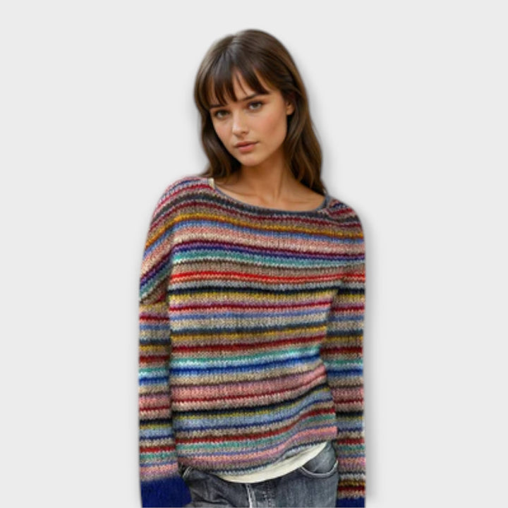 Manonin - Comfortable and Soft Striped Sweater