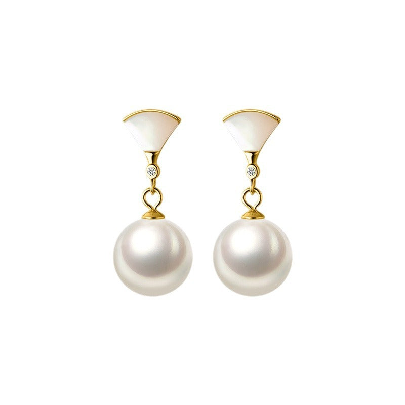 Lyca™ - Elegant Gold Pearl Earrings