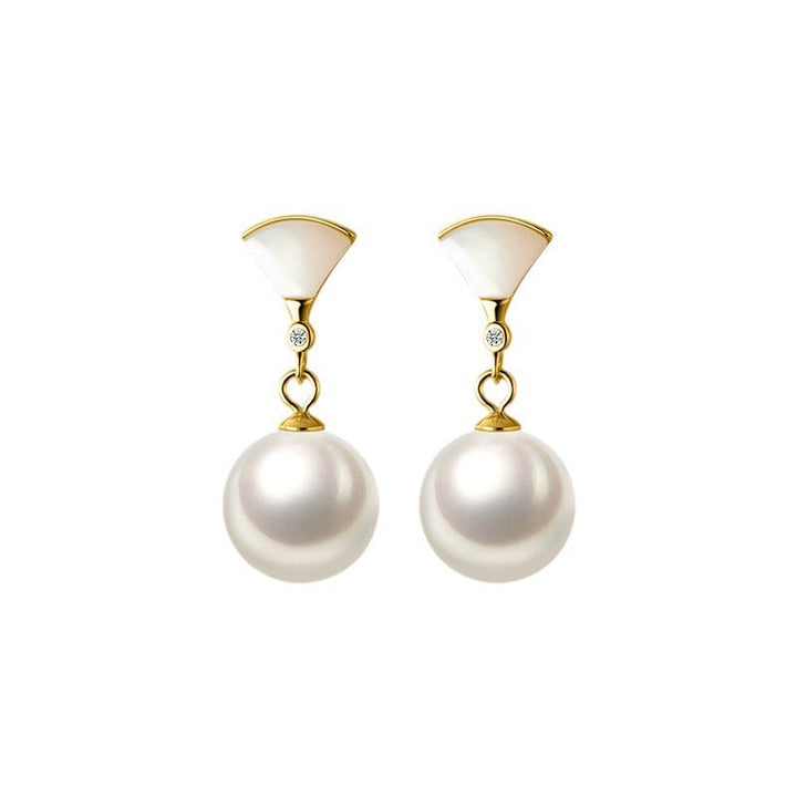 Lyca™ - Elegant Gold Pearl Earrings