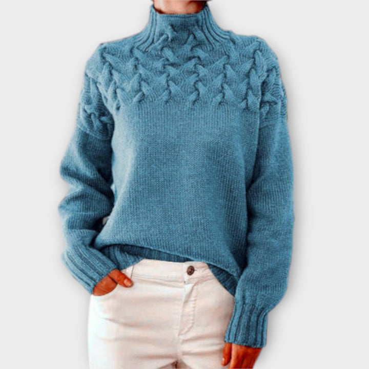 Eva - Women's Knitted Detail Sweater