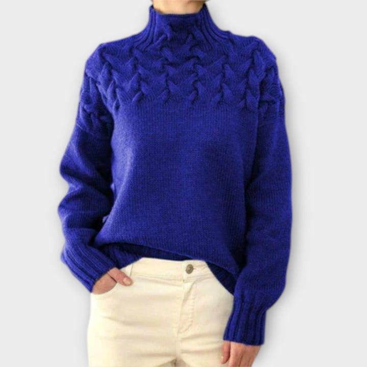 Eva - Women's Knitted Detail Sweater
