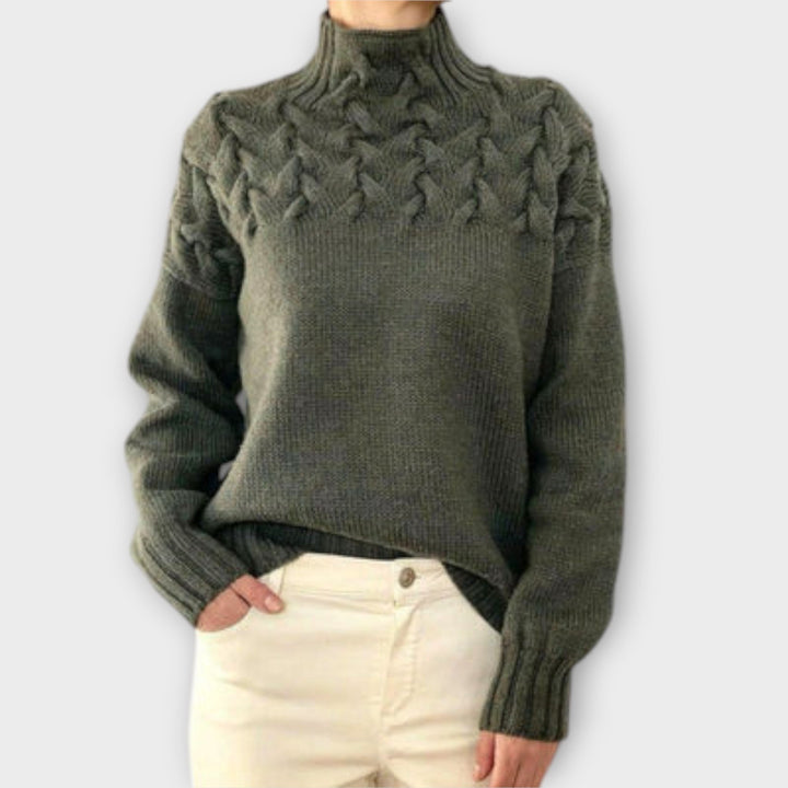 Eva - Women's Knitted Detail Sweater