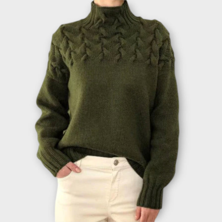 Eva - Women's Knitted Detail Sweater