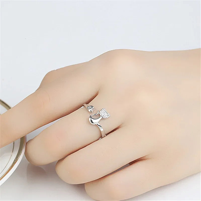 Open Cat Ring – Zirconia