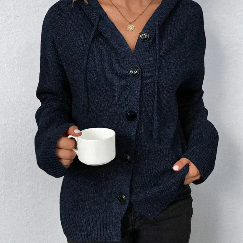 Laurence | Hooded Cardigan with Buttons