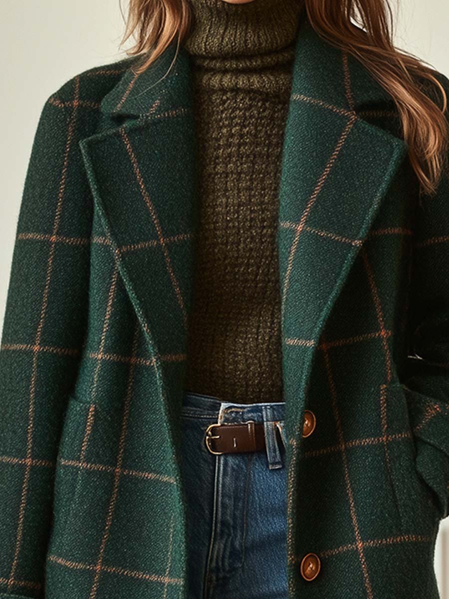 Frances – Classic Checkered Coat