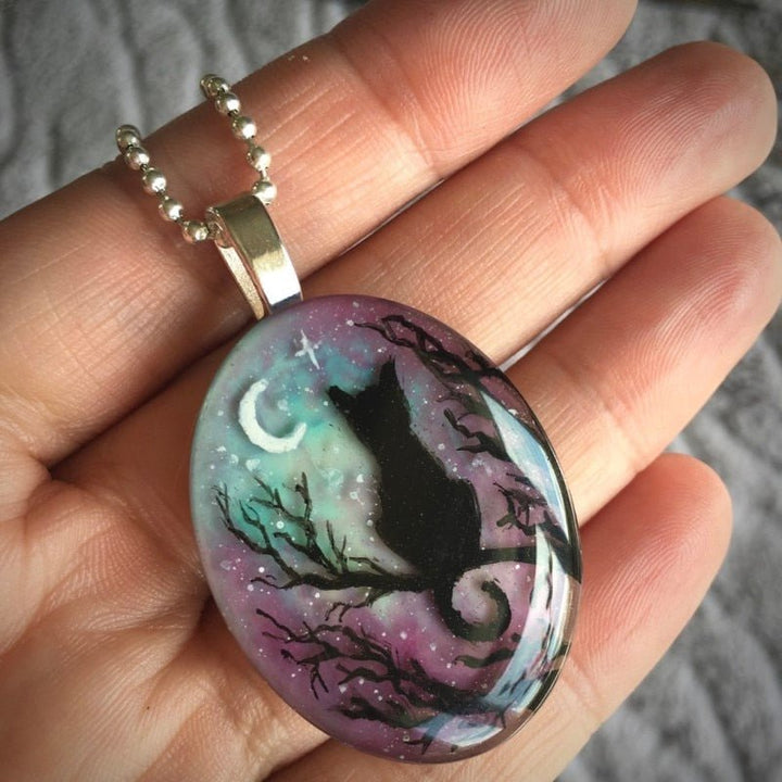Cat Necklace "The Starry Night"